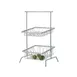 GET WB-104C Clipper Mill Pastry Basket, 12" x 2"H, Square, Chrome Plated Wire 1 image