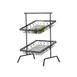 GET WB-105B Clipper Mill Pastry Basket, 12" x 4"H, Square, Iron, Black Powder Coated 1 image