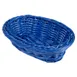 GET WB-1503-BL Clipper Mill Polyweave Basket, 9" x 6-3/4" x 2-1/2", Oval, Blue, Polypropylene, Dishwasher Safe 1 image