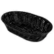 GET WB-1505-BK Clipper Mill Basket, Oval, 11-3/4" x 8" x 3", Black Polypropylene, Break-Resistant 1 image