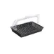 GET WB-1553-BK Clipper Mill Designer Polyweave Basket, 16-1/4" x 11" x 2-1/2"H, Rectangular, PP, Black 1 image