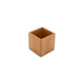 GET WB-444-UR Urban Renewal Jar, 21 Oz., 4" X 4" X 4", Square Acacia Wood Food Storage Canister 1 image