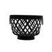 GET WB-569-BK Urban Renewal Harvest Basket, 9-1/2" Dia. X 7-1/4"H, Round, Metal Strap, Black 1 image