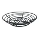 GET WB-720 Pastry Basket, 15" Dia. x 3" H, Round Wire Construction, Powder‑Coated Iron, Black Finish 1 image