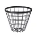 GET WB-886-MG Clipper Mill Vector Food Serving Basket, 8" Dia x 5" H, Round Wire Metal Gray 1 image