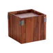 GET WB-959-W Dispenser Riser, 9-1/2" x 9-1/2" x 8" H Square, Walnut Wood, Brown, Brackets for DISP-3 1 image
