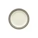 GET WP-12-CA Diamond Cambridge Plate – 12" Round Wide Rim Melamine White with Gray Rim - 1 Dozen 1 image