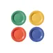GET WP-7-MIX Mardi Gras Plate, 7.5" Round Wide Rim, Melamine, Mix of 4 Colors - 1 Dozen 1 image