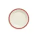 GET WP-9-OX Plate, 9" Round Wide Rim, White with Pink Rim, Melamine, BPA‑Free, NSF - 1 Dozen 1 image