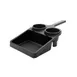 GET WST-1-BK Black Window Service Tray, 16.75" x 8.75" x 4" ABS, 3-Compartment, Double Cup Holder Handled 1 image