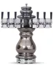 Glastender BM-4-PB Braumeister Draft Dispensing Tower w/ 4 Faucets, Air Cooled, Brass Finish 1 image