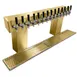 Glastender BRT-14-PB Bridge Draft Beer / Wine Dispensing Tower w/ (2) 6" Towers, 14 Faucets 1 image