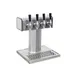 Glastender BT-4-SS Tee Draft Beer / Wine Dispensing Tower w/ (1) 5" Tower, 4 Faucets 1 image