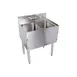 Glastender C-DSA-24 24" 2 Compartment Underbar Sink w/ Splash-Mount Faucet, No Drainboards   1 image