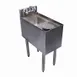 Glastender C-MRS-12 12" 1 Compartment Underbar Sink w/ Splash-Mount Faucet, No Drainboards 1 image
