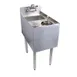 Glastender C-MTS-14 14" 1 Compartment Underbar Sink w/ Splash-Mount Faucet, No Drainboards 1 image