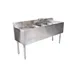 Glastender C-TSB-60 60" 3 Compartment Underbar Sink w/ 2 Drainboards, Deck-Mount Faucet 1 image