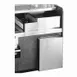 Glastender CDRY Clip-On Dry 12" Waste Bin, Stainless Steel, Clip Mount 1 image