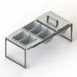 Glastender DICF-12B Drawer Insert – Full Condiment Tray, 12" Door Opening, Bar Cooler, Six Cups 1 image