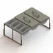 Glastender DICF-16B Drawer Insert - Condiment Set For 16" Door Opening Bar Cooler, Includes 12 Cups 1 image