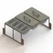 Glastender DICF-18B Drawer Insert - Condiment Bar-Profile Cooler, 18" Door Opening, Holds 12 Cups 1 image