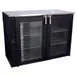 Glastender F1SB48 48" Black Glass Froster, 339 Mugs Capacity, Bar Profile 1 image