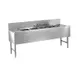 Glastender FSB-72L-S 72" 4 Compartment Underbar Sink w/ 1 Right Drainboard, Splash-Mount Faucet 1 image