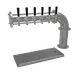Glastender PC-6-SSR Draft Tower, Countertop, 6 Faucets, Glycol‑Cooled, 4" Column, Plate, Finish 1 image