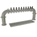 Glastender PP-10-MFR Pass‑Thru Tower, Countertop, 10 Faucets, Glycol‑Cooled, 2 4" Columns, Steel 1 image
