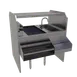 Glastender PSA-42R 42" Pass-Thru Combo Underbar Ice Bin/Cocktail Station w/ Overshelf - Right 4 image