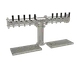 Glastender PT-10-MFR Draft Tower, 4" Column, 10 Stainless Steel Faucets Glycol‑Cooled, Mirror‑Finish 1 image