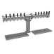 Glastender PT-12-SSR Tap Tower, 12 Faucets, Glycol‑Cooled, 4" Column, Drain Pan, Stainless Finish 1 image