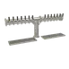Glastender PT-14-MFR Dispensing Tower, Countertop, 14‑Stainless Faucets, 4" Column, Mirror Finish 1 image