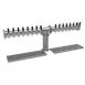 Glastender PT-16-SSR Draft Tower, 16‑Stainless Faucets, Glycol‑Cooled, 4" Column, Stainless 1 image