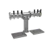 Glastender PT-6-SSR Draft Tower, Ct, 6 SS Faucets, Glycol‑Cooled, 4" Column, Drain Pan, SS Finish 1 image