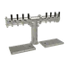 Glastender PT-8-MFR Countertop Draft Tower, 8 SS Faucets, 4" Column, Glycol‑Cooled Mirror‑Finish 1 image
