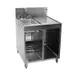 Glastender SWB-24L-C Underbar Wet Waste Sink, Cabinet Base with Open Front 1 image