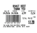 Globe E11 Standard Labels, 2.36"W x 1.73"H, for GSP30A & GSP30B Scales, Sold per Dozen 1 image