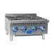Globe GHP24G 24" Countertop Heavy Duty Gas Hotplate with (4) Burners, 88.000 BTU 1 image