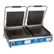 Globe GPGSDUE14D Double Sandwich Panini Grill w/ Timer, 14" x 14" Grooved & Smooth Plate, 208/240V 1 image