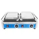 Globe GSGDUE10 Double Cast Iron Sandwich Panini Grill w/ 18" x 9" Smooth Plates, 240V 2 image