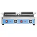 Globe GSGDUE10 Double Cast Iron Sandwich Panini Grill w/ 18" x 9" Smooth Plates, 240V 3 image