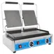 Globe GSGDUE10 Double Cast Iron Sandwich Panini Grill w/ 18" x 9" Smooth Plates, 240V 5 image