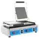 Globe GSGDUE10 Double Cast Iron Sandwich Panini Grill w/ 18" x 9" Smooth Plates, 240V 6 image