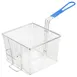 Globe LGBASKET1632 Full-Size Fryer Basket w/ Coated Handle & Front Hook, 7 3/4" x 8 1/2" x 6" 1 image