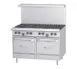 Garland US Range G48-6G12SS 48" Gas Restaurant Range w/ (6) Open Burners, 12" Griddle, (2) Cabinet Bases, 216.000 BTU 1 image