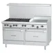Garland US Range GF60-6G24RR 60" Gas Restaurant Range w/ (6) Open Burners, 24" Griddle, (2) Standard Ovens, 268.000 BTU 1 image