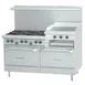 Garland US Range GF60-6R24RR 60" Gas Restaurant Range w/ (6) Open Burners, 24" Raised Griddle/Broiler, (2) Standard Ovens, 265.000 BTU 1 image