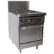 Garland US Range GFE24-4L 24" Gas Restaurant Range w/ (4) Open Burners, Electric Spark Ignition, (1) Space Saver Oven, 136.000 BTU 1 image