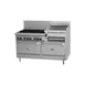 Garland US Range GFE60-6R24RR 60" Gas Restaurant Range, (6) Open Burners, 24" Raised Griddle/Broiler, Electric Spark Ignition, (2) Standard Ovens, 265.000 BTU 1 image